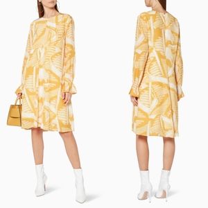 Stine Goya Silk Yellow Printed Page Dress